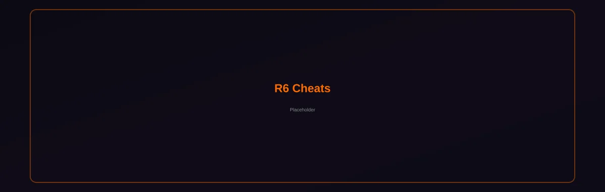 R6 Cheats — Rainbow Six Siege ESP and aimbot overlay