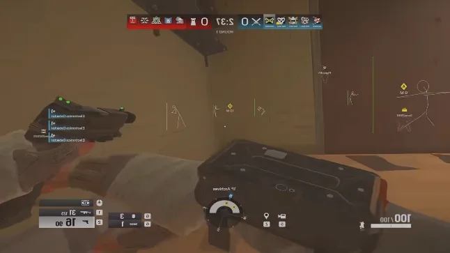 Rainbow Six Siege gadget ESP and multi-player skeleton overlays with electronics detector