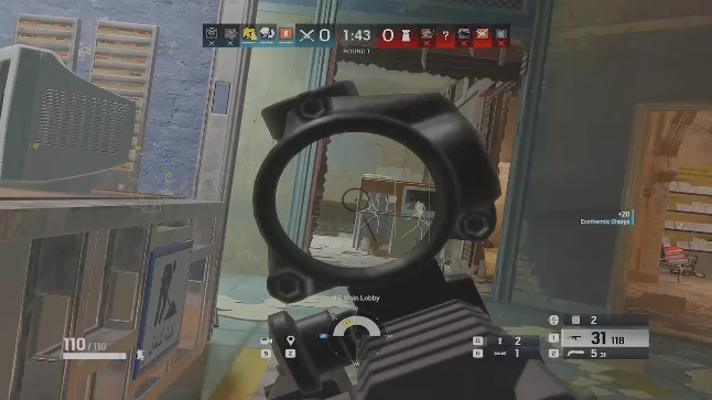 Rainbow Six Siege dual skeleton ESP through scope in 1F Main Lobby
